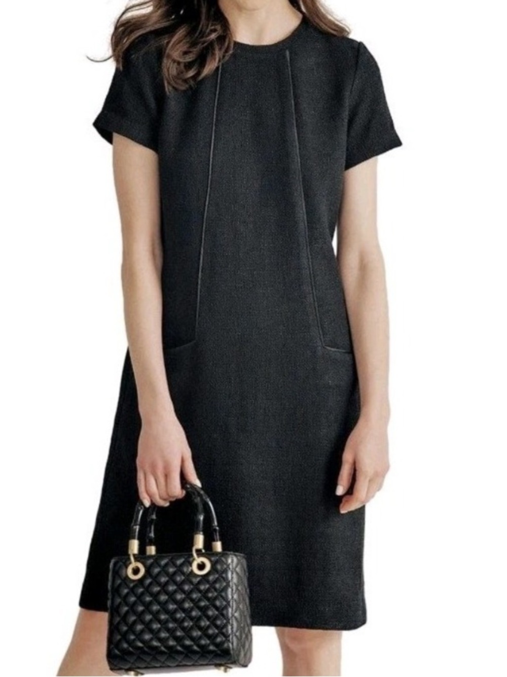 J. McLaughlin Ada Tweed Dress in Black